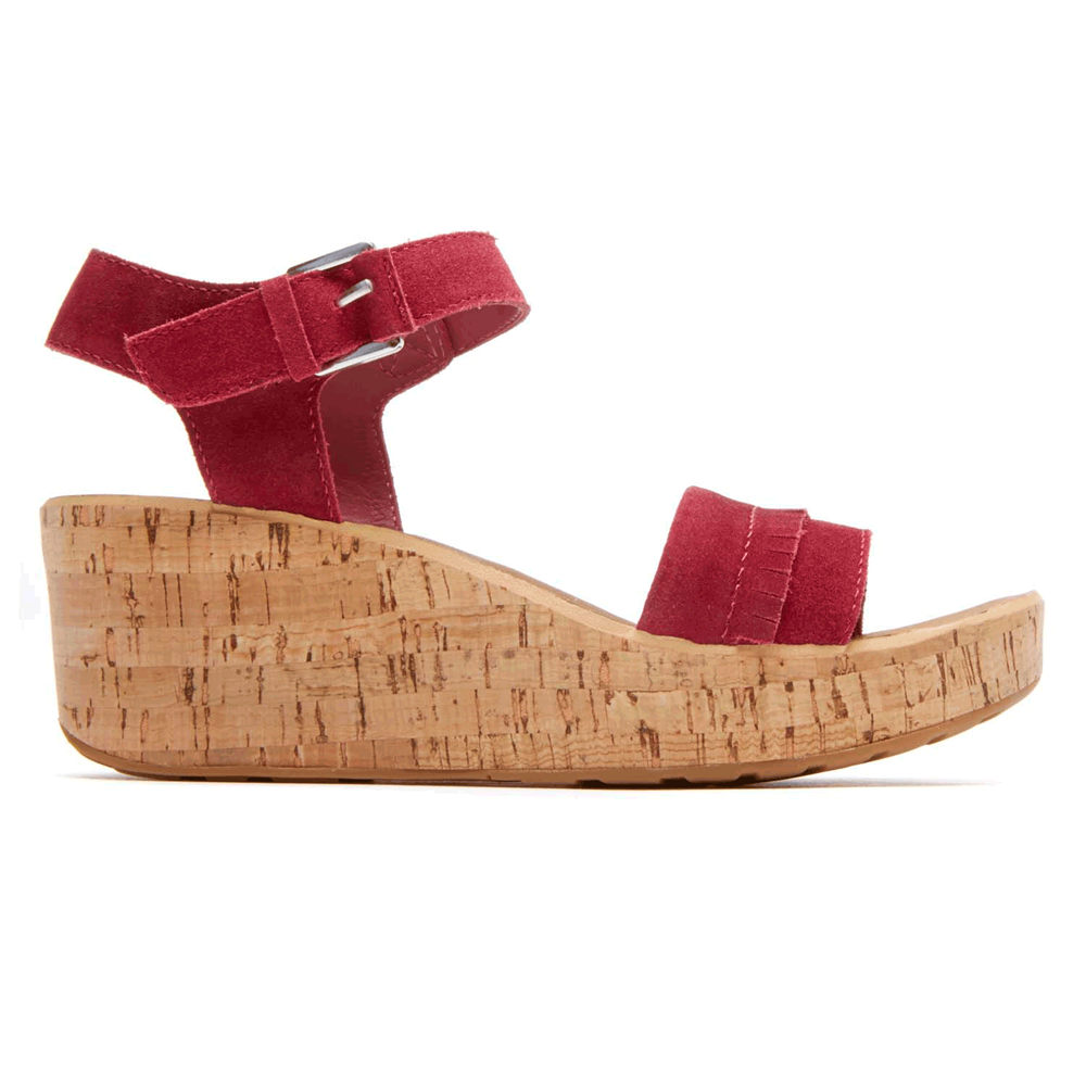 Rockport Sandals For Womens Red - Weekend Casuals Lanea Quarter-Strap - DC2538906